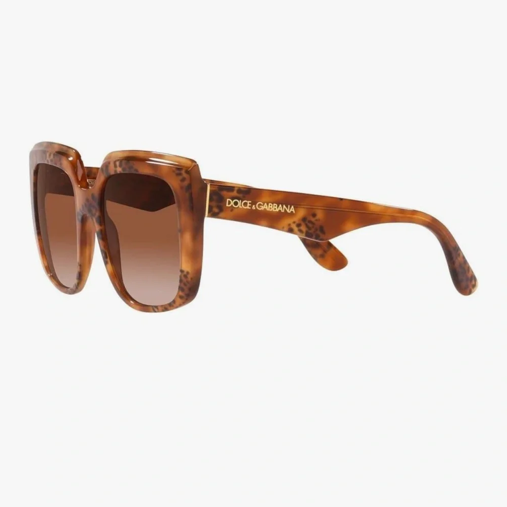 Dolce & Gabbana Havana Animal Print Shaded Sunglasses - Picture 2 of 10